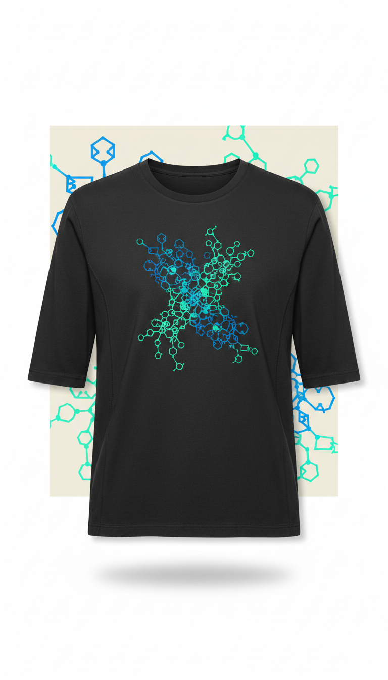 Men's peptide logo tee white technical fabric