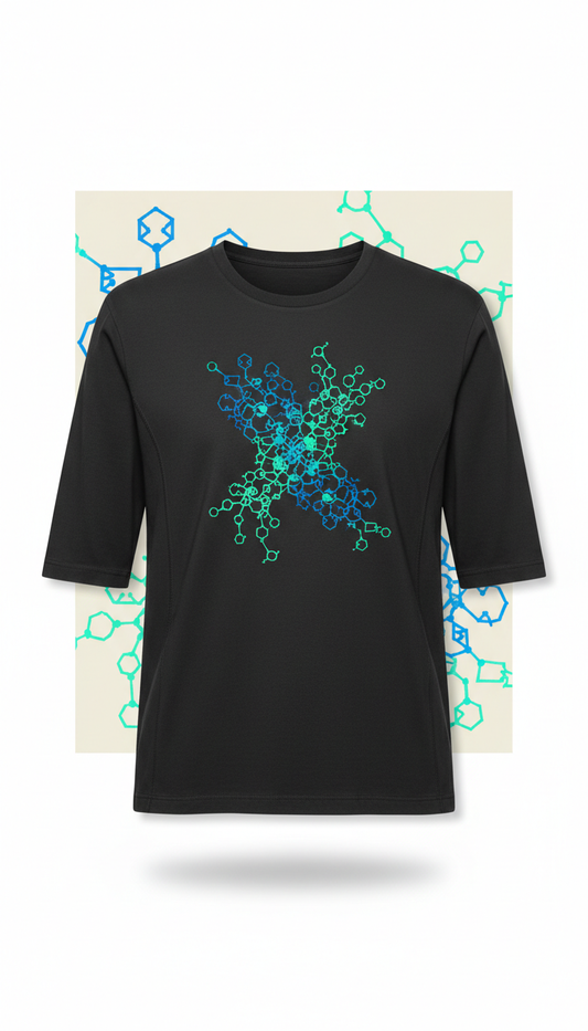 Men's peptide logo tee white technical fabric