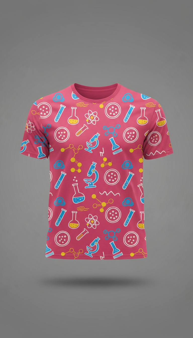 Hot Peptide Pink Science Doodle Shirt