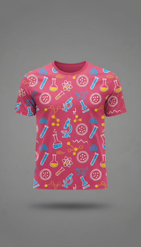 Hot Peptide Pink Science Doodle Shirt