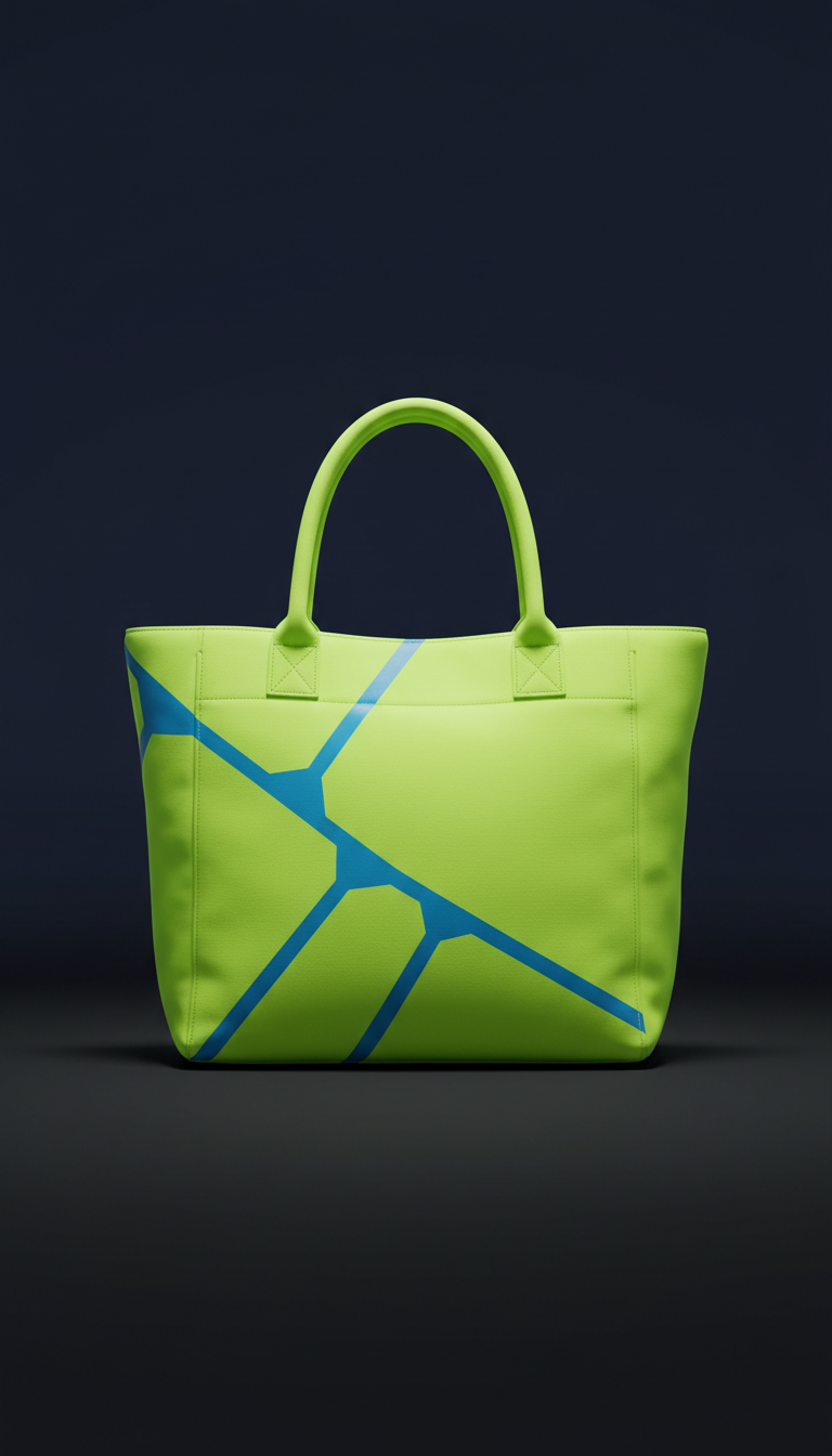 Neon lime performance tote