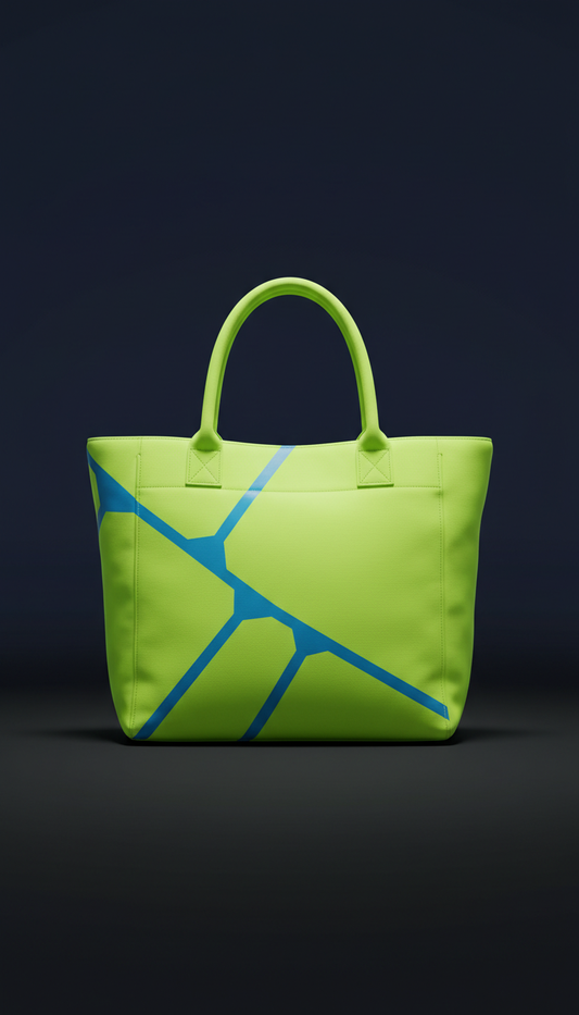 Neon lime performance tote